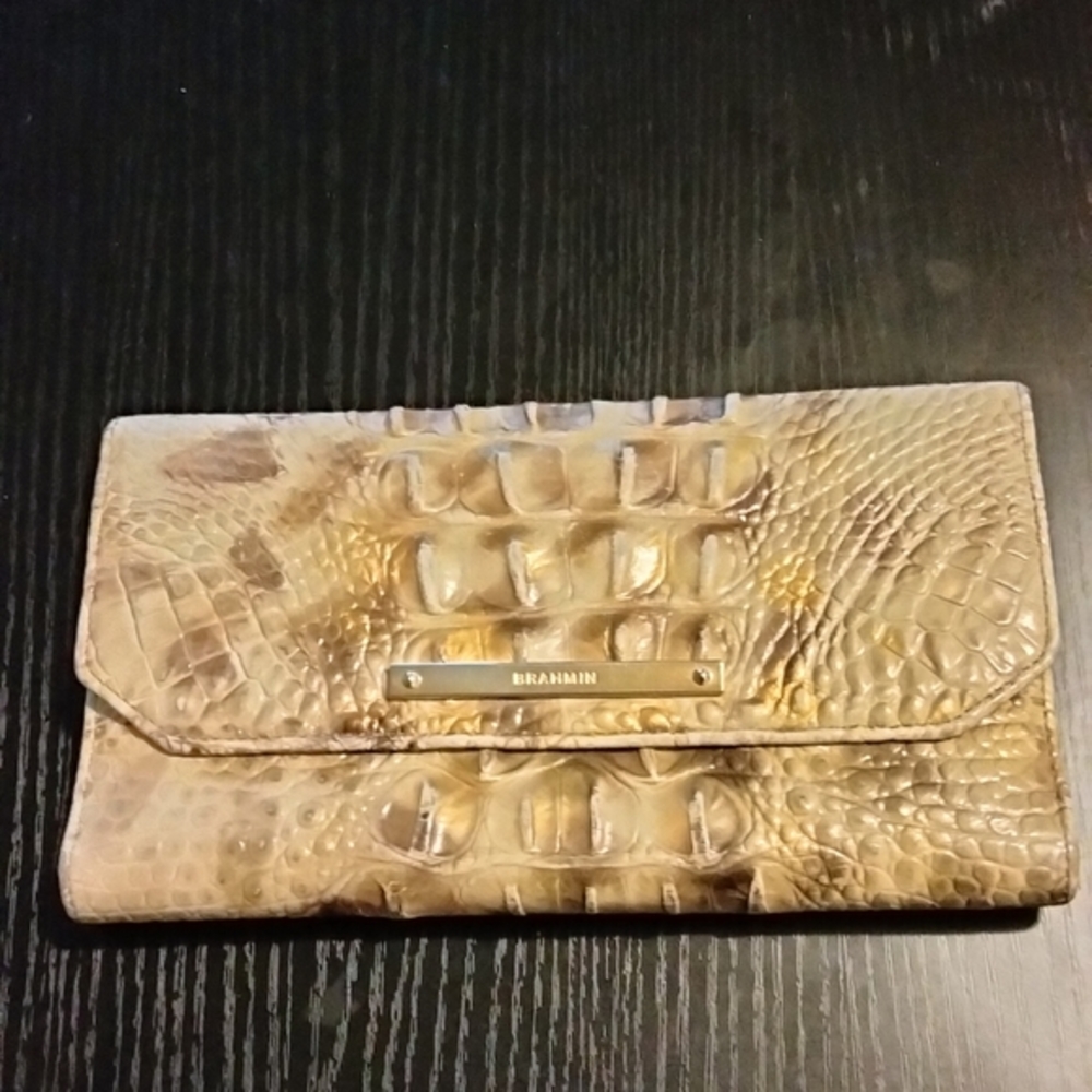 BRAHMIN SOFT CROC CHECKBOOK WALLET